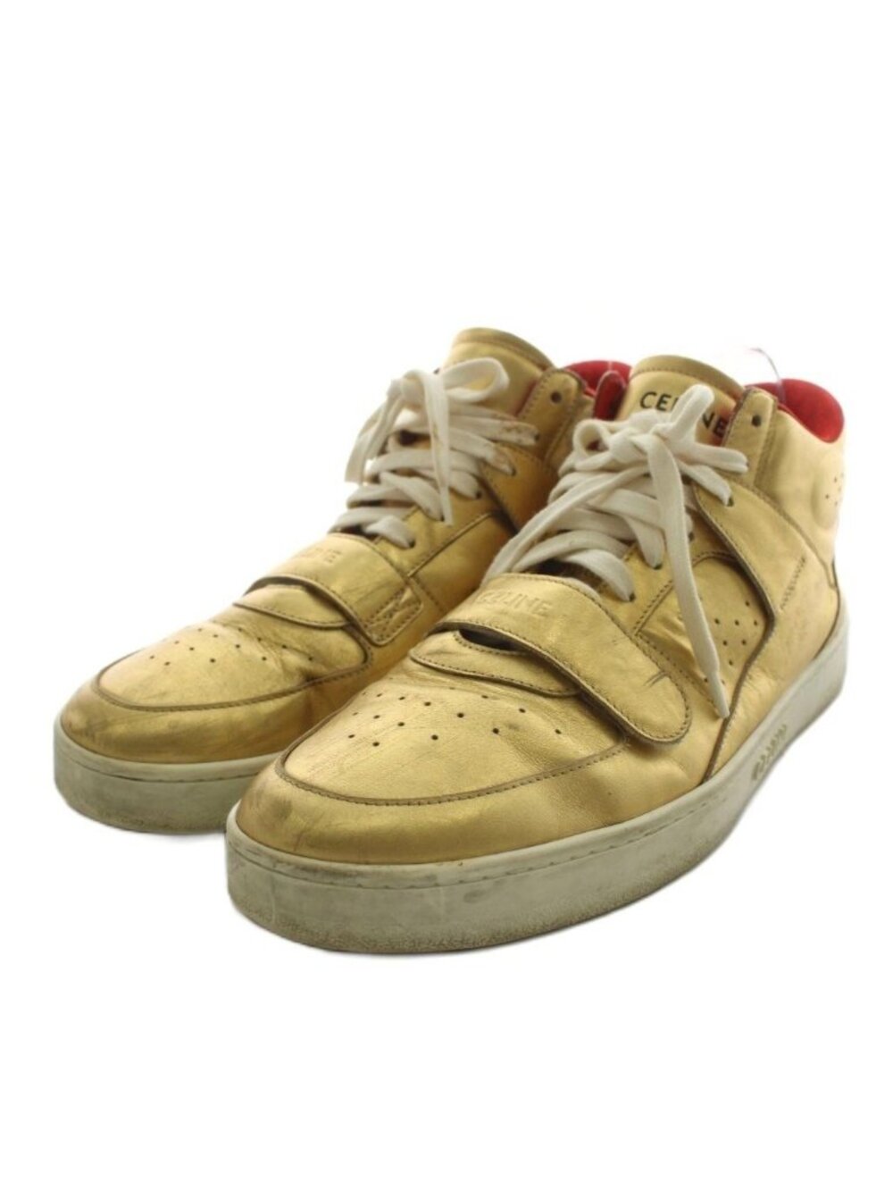 Celine Sneakers Logo Gold Color